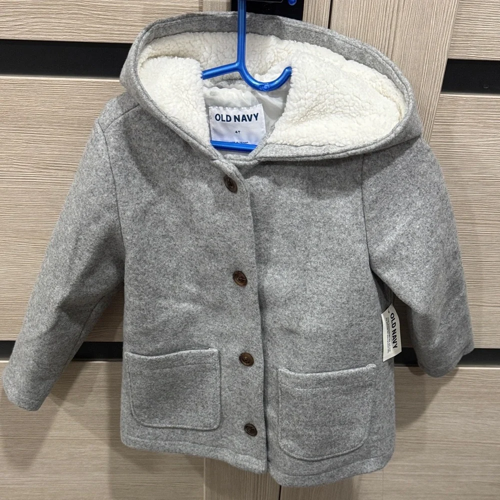 Old Navy soft -brushed hooded button jackets